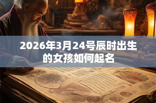 2026年3月24号辰时出生的女孩如何起名 2026年3月24号辰时出生的女孩如何起名