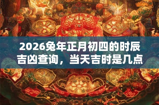 2026兔年正月初四的时辰吉凶查询，当天吉时是几点？