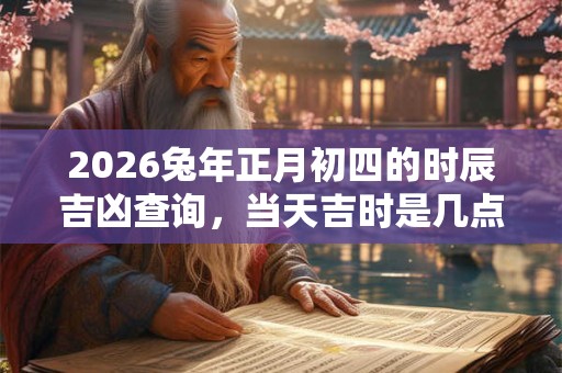 2026兔年正月初四的时辰吉凶查询，当天吉时是几点？
