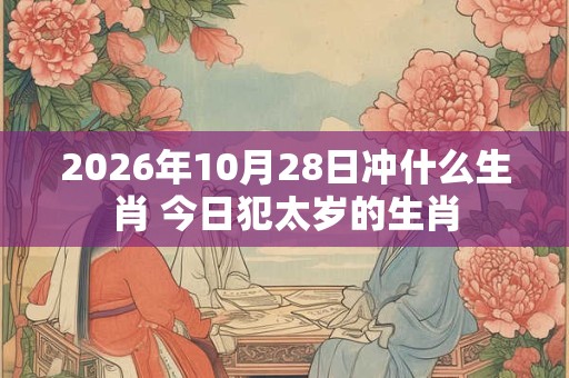 2026年10月28日冲什么生肖 今日犯太岁的生肖 2026年10月28日冲什么生肖 今日犯太岁的生肖