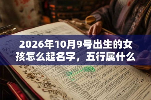 2026年10月9号出生的女孩怎么起名字，五行属什么
