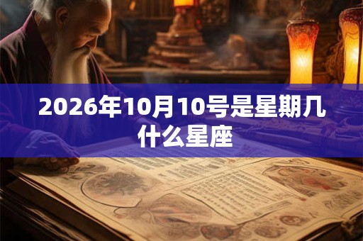 2026年10月10号是星期几 什么星座 2026年10月10号是星期几 什么星座