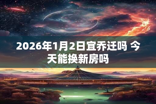 2026年1月2日宜乔迁吗 今天能换新房吗