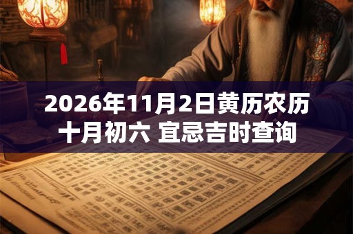 2026年11月2日黄历农历十月初六 宜忌吉时查询 2026年11月2日黄历农历十月初六 宜忌吉时查询