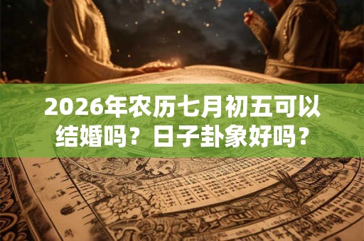 2026年农历七月初五可以结婚吗？日子卦象好吗？