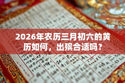 2026年农历三月初六的黄历如何,出殡合适吗? 2026年农历三月初六的黄历如何,出殡合适吗?