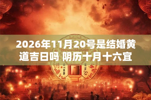 2026年11月20号是结婚黄道吉日吗 阴历十月十六宜嫁娶吗 2026年11月20号是结婚黄道吉日吗 阴历十月十六宜嫁娶吗