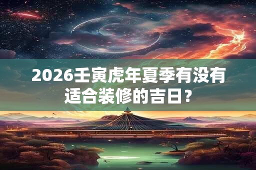 2026壬寅虎年夏季有没有适合装修的吉日？