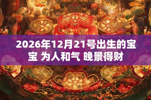 2026年12月21号出生的宝宝 为人和气 晚景得财