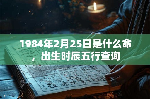 1984年2月25日是什么命,出生时辰五行查询 1984年2月25日是什么命,出生时辰五行查询