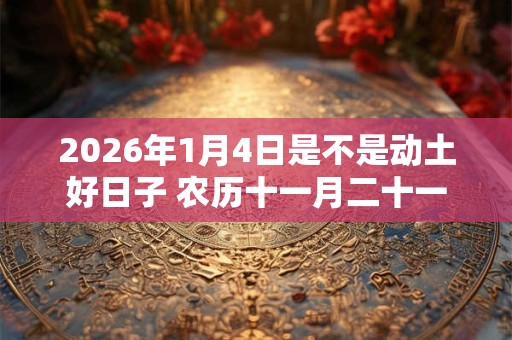 2026年1月4日是不是动土好日子 农历十一月二十一能动土吗 2026年1月4日是不是动土好日子 农历十一月二十一能动土吗