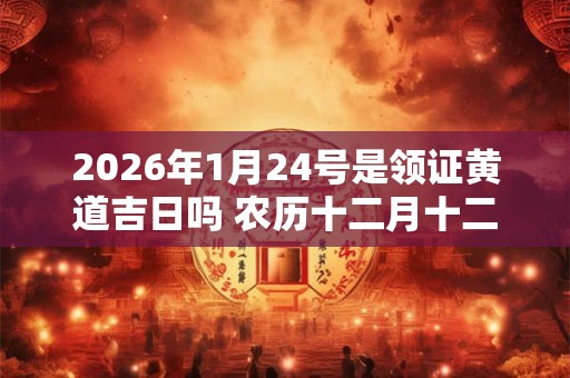 2026年1月24号是领证黄道吉日吗 农历十二月十二日子好吗