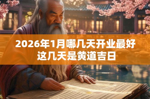 2026年1月哪几天开业最好 这几天是黄道吉日 2026年1月哪几天开业最好 这几天是黄道吉日