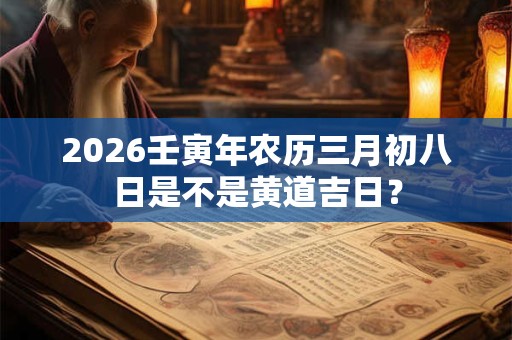 2026壬寅年农历三月初八日是不是黄道吉日？