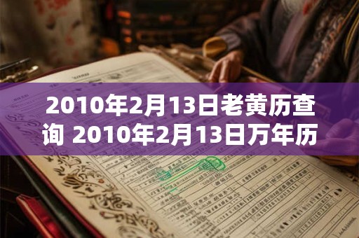2010年2月13日老黄历查询 2010年2月13日万年历黄道吉日