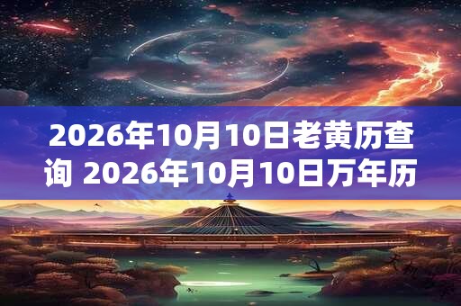 2026年10月10日老黄历查询 2026年10月10日万年历黄道吉日