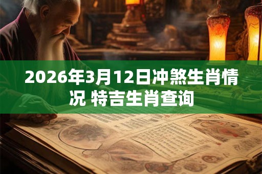 2026年3月12日冲煞生肖情况 特吉生肖查询