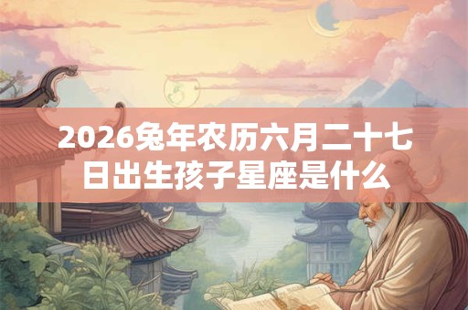 2026兔年农历六月二十七日出生孩子星座是什么