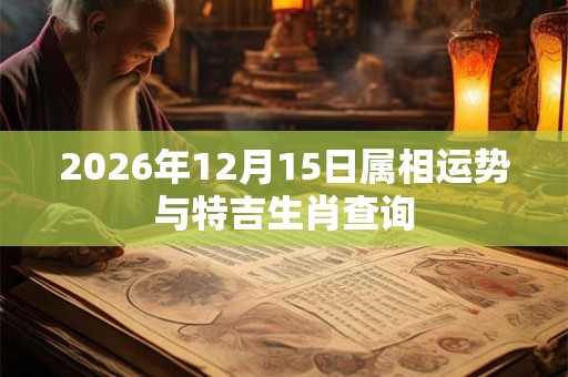 2026年12月15日属相运势与特吉生肖查询
