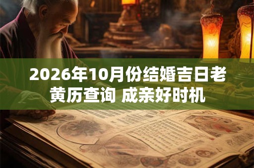 2026年10月份结婚吉日老黄历查询 成亲好时机 2026年10月份结婚吉日老黄历查询 成亲好时机