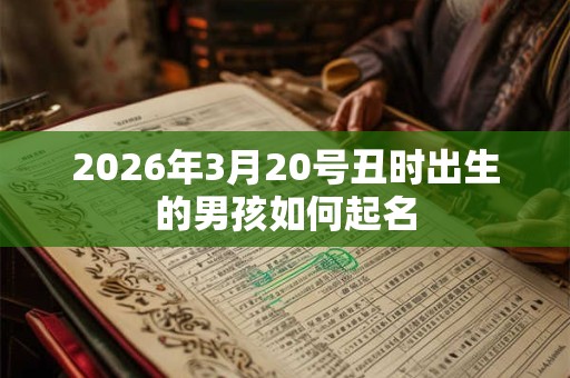 2026年3月20号丑时出生的男孩如何起名