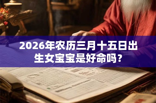 2026年农历三月十五日出生女宝宝是好命吗？