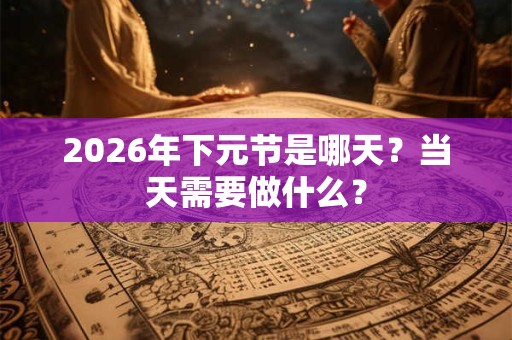 2026年下元节是哪天？当天需要做什么？