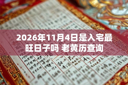2026年11月4日是入宅最旺日子吗 老黄历查询 2026年11月4日是入宅最旺日子吗 老黄历查询
