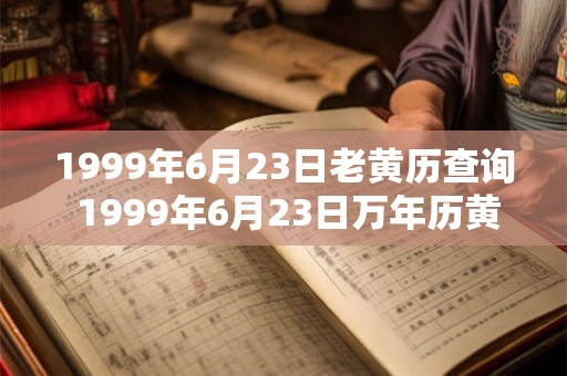 1999年6月23日老黄历查询 1999年6月23日万年历黄道吉日 1999年6月23日老黄历查询 1999年6月23日万年历黄道吉日