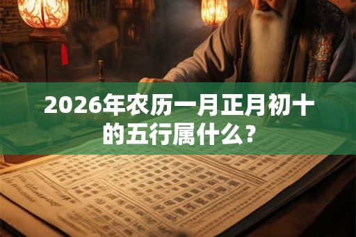 2026年农历一月正月初十的五行属什么？