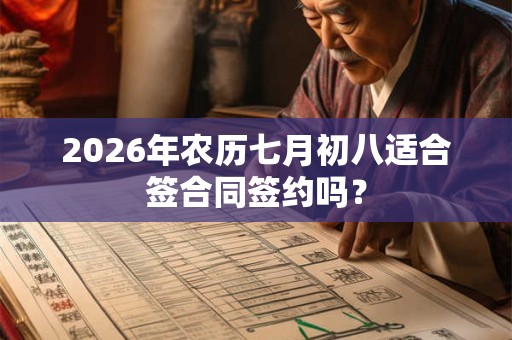 2026年农历七月初八适合签合同签约吗? 2026年农历七月初八适合签合同签约吗?