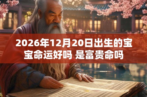 2026年12月20日出生的宝宝命运好吗 是富贵命吗