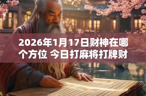 2026年1月17日财神在哪个方位 今日打麻将打牌财运方位! 2026年1月17日财神在哪个方位 今日打麻将打牌财运方位!