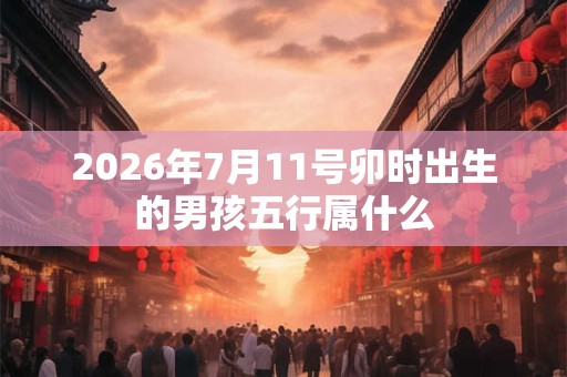 2026年7月11号卯时出生的男孩五行属什么