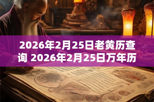 2026年2月25日老黄历查询 2026年2月25日万年历黄道吉日
