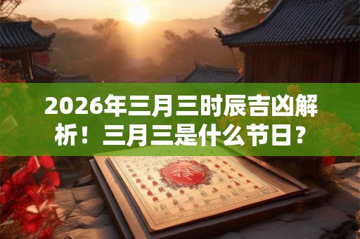 2026年三月三时辰吉凶解析！三月三是什么节日？