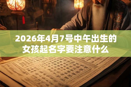 2026年4月7号中午出生的女孩起名字要注意什么 2026年4月7号中午出生的女孩起名字要注意什么