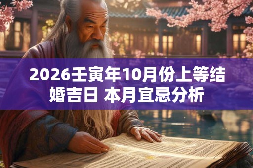 2026壬寅年10月份上等结婚吉日 本月宜忌分析 2026壬寅年10月份上等结婚吉日 本月宜忌分析