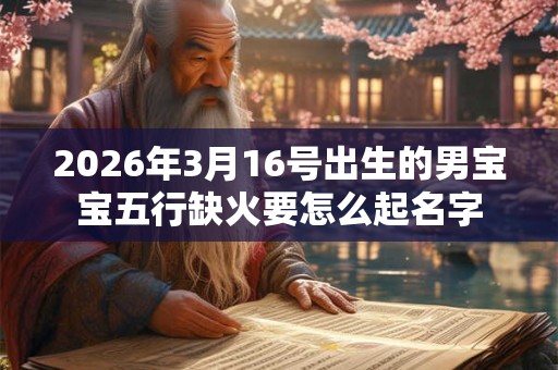 2026年3月16号出生的男宝宝五行缺火要怎么起名字 2026年3月16号出生的男宝宝五行缺火要怎么起名字