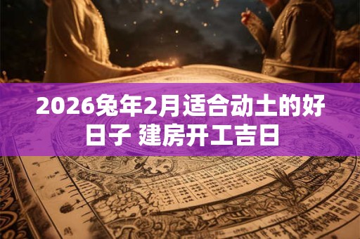 2026兔年2月适合动土的好日子 建房开工吉日