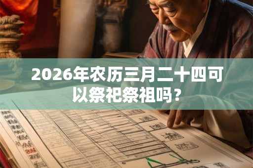 2026年农历三月二十四可以祭祀祭祖吗? 2026年农历三月二十四可以祭祀祭祖吗?