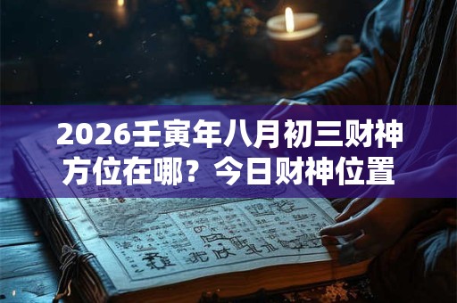 2026壬寅年八月初三财神方位在哪?今日财神位置 2026壬寅年八月初三财神方位在哪?今日财神位置