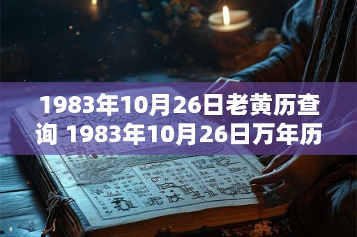 1983年10月26日老黄历查询 1983年10月26日万年历黄道吉日
