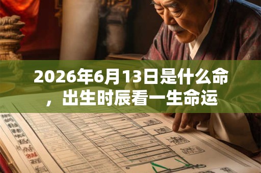 2026年6月13日是什么命，出生时辰看一生命运