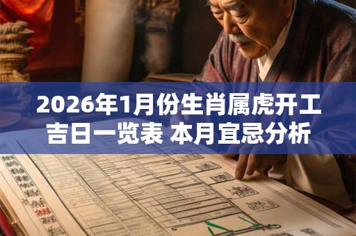2026年1月份生肖属虎开工吉日一览表 本月宜忌分析 2026年1月份生肖属虎开工吉日一览表 本月宜忌分析
