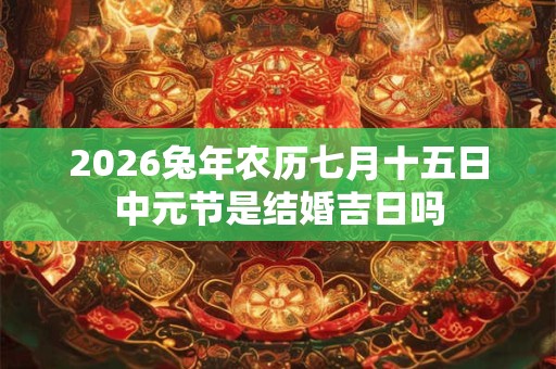 2026兔年农历七月十五日中元节是结婚吉日吗 2026兔年农历七月十五日中元节是结婚吉日吗