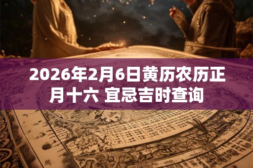 2026年2月6日黄历农历正月十六 宜忌吉时查询