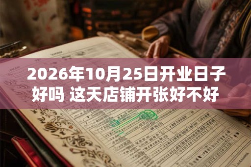 2026年10月25日开业日子好吗 这天店铺开张好不好. 2026年10月25日开业日子好吗 这天店铺开张好不好.