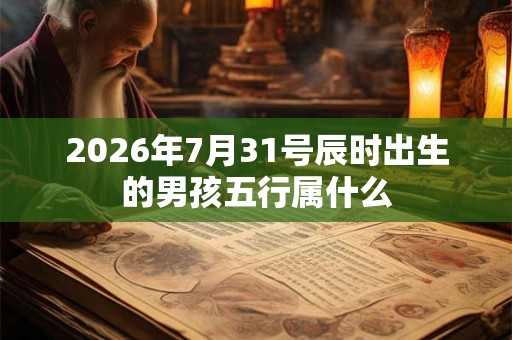2026年7月31号辰时出生的男孩五行属什么
