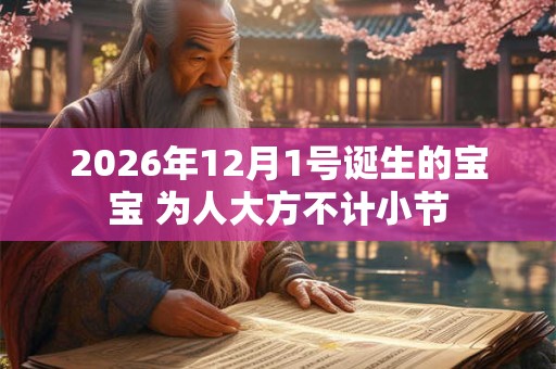 2026年12月1号诞生的宝宝 为人大方不计小节